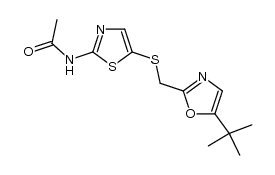 N-[5-[[(5-t-butyl-2-oxazolyl)methyl]thio]-2-thiazolyl]acetamide Structure