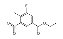 3-fluoro-4-methyl-5-nitro-benzoic acid, ethyl ester Structure