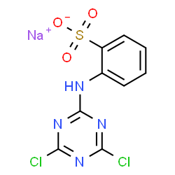 Sodium 2-[(4,6-dichloro-1,3,5-triazin-2-yl)amino]benzenesulfonate Structure