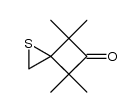 4,4,6,6-tetramethyl-1-thiaspiro[2.3]hexan-2-one结构式