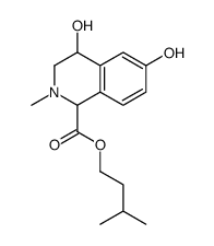 1,2,3,4-Tetrahydro-4,6-dihydroxy-2-methyl-1-isoquinolinecarboxylic acid isopentyl ester Structure