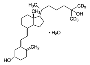 25-Hydroxyvitamin D3-26,26,26,27,27,27-d6 monohydrate结构式