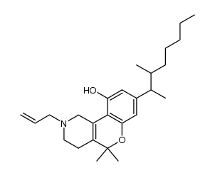 2-allyl-8-(1,2-dimethyl-heptyl)-5,5-dimethyl-1,3,4,5-tetrahydro-2H-chromeno[4,3-c]pyridin-10-ol结构式