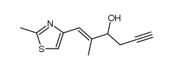 4-[(E)-3-hydroxy-2-methylhex-1-en-5-yn-1-yl]-2-methyl-1,3-thiazole Structure