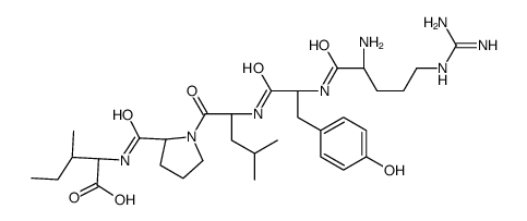 (2S,3S)-2-[[(2S)-1-[(2S)-2-[[(2S)-2-[[(2S)-2-amino-5-(diaminomethylideneamino)pentanoyl]amino]-3-(4-hydroxyphenyl)propanoyl]amino]-4-methylpentanoyl]pyrrolidine-2-carbonyl]amino]-3-methylpentanoic acid Structure