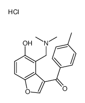 [5-hydroxy-3-(4-methylbenzoyl)-1-benzofuran-4-yl]methyl-dimethylazanium,chloride Structure