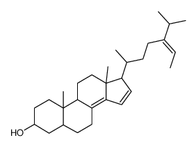 (24Z)-5α-Stigmasta-8(14),15,24(28)-trien-3β-ol Structure