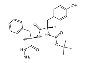 Nα-tert-butoxycarbonyl-L-tyrosyl-L-phenylalanine hyrazide结构式