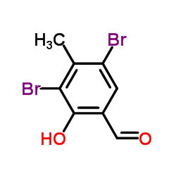 3,5-DIBROMO-2-HYDROXY-4-METHYL-BENZALDEHYDE结构式