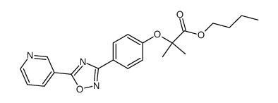 2-methyl-2-[4-(5-pyridin-3-yl-[1,2,4]oxadiazol-3-yl)-phenoxy]-propionic acid butyl ester结构式