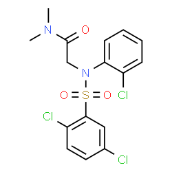 2-(2-CHLORO[(2,5-DICHLOROPHENYL)SULFONYL]ANILINO)-N,N-DIMETHYLACETAMIDE结构式