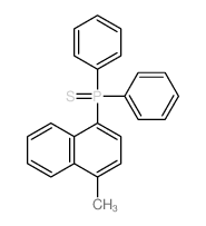 Phosphine sulfide,(4-methyl-1-naphthalenyl)diphenyl- structure
