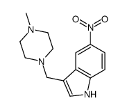 3-((4-METHYLPIPERAZIN-1-YL)METHYL)-5-NITRO-1H-INDOLE结构式