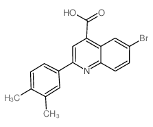 6-BROMO-2-(3,4-DIMETHYLPHENYL)QUINOLINE-4-CARBOXYLICACID Structure