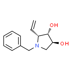 3,4-Pyrrolidinediol, 2-ethenyl-1-(phenylmethyl)-, (2R,3S,4S)- (9CI) picture