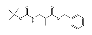 benzyl 2-methyl-3-(tert-butyloxycarbonylamino)propionate结构式
