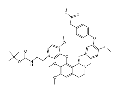 (S)-56,76,7,96-tetramethoxy-72-methyl-71,2,3,4-tetrahydro-4,8-dioxa-12-aza-3(1,4),5,9(1,3)-tribenzena-7(1,8)-isoquinolina-tridecaphanedioic acid 13-tert-butyl ester 1-methyl ester Structure