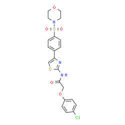 2-(4-chlorophenoxy)-N-{4-[4-(morpholin-4-ylsulfonyl)phenyl]-1,3-thiazol-2-yl}acetamide结构式