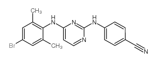 4-[[4-[(4-溴-2,6-二甲基苯基)氨基]-2-吡啶基]氨基]-苯甲腈结构式