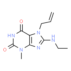 7-allyl-8-(ethylamino)-3-methyl-3,7-dihydro-1H-purine-2,6-dione Structure