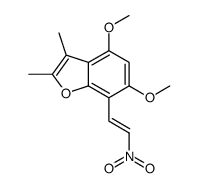 4,6-dimethoxy-2,3-dimethyl-7-[(E)-2-nitroethenyl]-1-benzofuran结构式