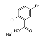 Benzoic acid, 5-bromo-2-hydroxy-, Monosodium salt结构式