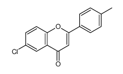 6-chloro-2-(4-methylphenyl)chromen-4-one结构式