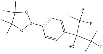 1,1,1,3,3,3-六氟-2-(4-(4,4,5,5-四甲基-1,3,2-二氧硼杂环戊烷-2-基)苯基)丙-2-醇结构式