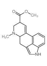 Methyl 9,10-didehydro-6-methylergoline-8beta-carboxylate结构式