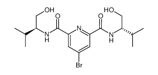4-bromo-N,N'-bis[(S)-2-hydroxy-1-isopropylethyl]pyridine-2,6-dicarboxamide Structure