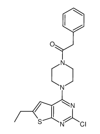 2-chloro-6-ethyl-4-[4-(phenylacetyl)piperazin-1-yl]thieno[2,3-d]pyrimidine Structure