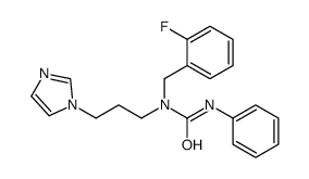 1-[(2-fluorophenyl)methyl]-1-(3-imidazol-1-ylpropyl)-3-phenylurea结构式