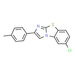 6-CHLORO-2-(4-METHYLPHENYL)IMIDAZO[2,1-B]BENZOTHIAZOLE Structure