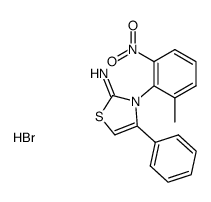 2-amino-3-(2-methyl-6-nitro-phenyl)-4-phenyl-thiazolium, bromide结构式