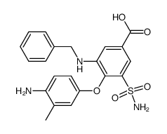 4-(4-amino-3-tolyloxy)-3-benzylamino-5-sulfamoylbenzoic acid Structure