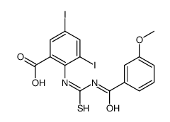 3,5-DIIODO-2-[[[(3-METHOXYBENZOYL)AMINO]THIOXOMETHYL]AMINO]-BENZOIC ACID Structure