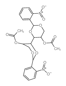 Galactitol,1,3:4,6-bis-O-(o-nitrobenzylidene)-, 2,5-diacetate, meso- (8CI) Structure