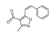 3-methyl-4-nitro-5-(2-phenylethenyl)-1,2-oxazole结构式