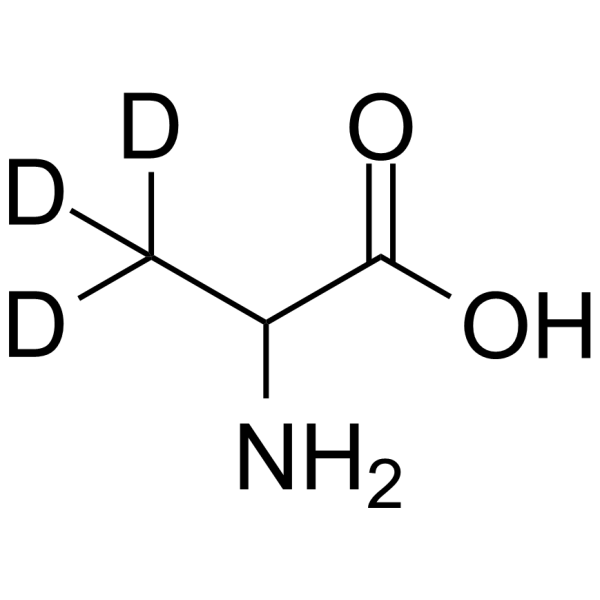DL-丙氨酸-3,3,3-d3结构式
