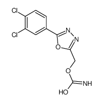 [5-(3,4-dichlorophenyl)-1,3,4-oxadiazol-2-yl]methyl carbamate结构式