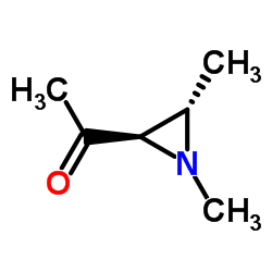 Ethanone, 1-(1,3-dimethyl-2-aziridinyl)-, trans- (9CI) structure
