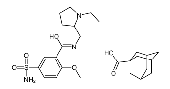 tricyclo[3.3.1.13,7]decane-1-carboxylic acid, compound with 5-(aminosulphonyl)-N-[(1-ethylpyrrolidin-2-yl)methyl]-2-methoxybenzamide (1:1) Structure