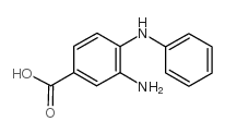 3-氨基-4-苯基氨基苯甲酸结构式