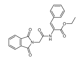 (E)-2-[2-(1,3-Dioxo-1,3-dihydro-isoindol-2-yl)-acetylamino]-3-phenyl-acrylic acid ethyl ester结构式