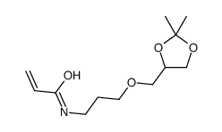 N-[3-[(2,2-dimethyl-1,3-dioxolan-4-yl)methoxy]propyl]prop-2-enamide结构式