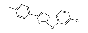 7-CHLORO-2-(4-METHYLPHENYL)IMIDAZO[2,1-B]BENZOTHIAZOLE结构式