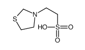 3-Thiazolidine-1-ethanesulfonic acid structure