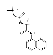 N-(tert-butoxycarbonyl)-L-alanine-N'-quinolylamide结构式