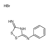 (5-amino-1,2,4-dithiazol-3-ylidene)-phenylazanium,bromide Structure