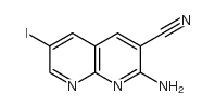 2-Amino-6-iodo-[1,8]naphthyridine-3-carbonitrile Structure